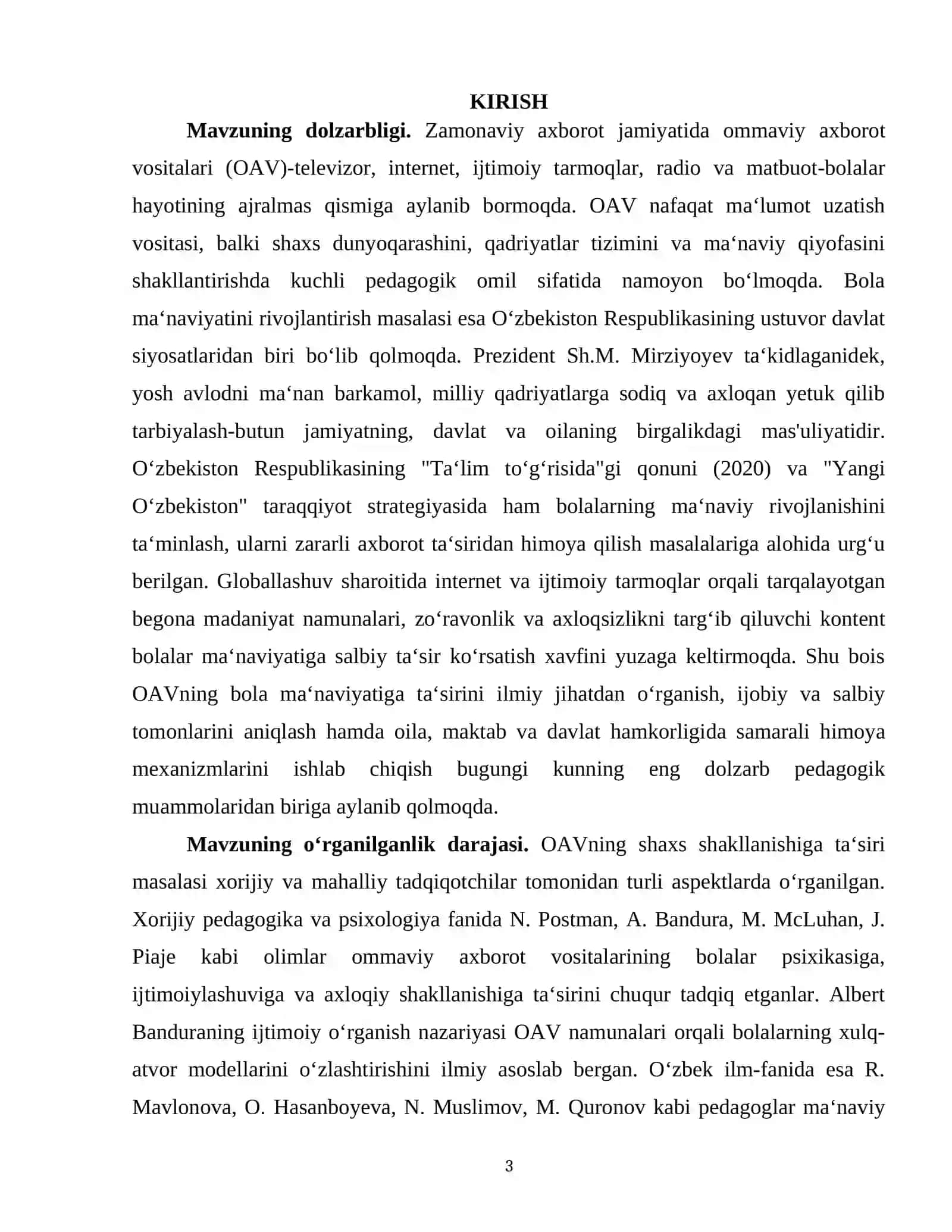 Ommaviy axborot vositalarining bola ma‘naviyatini rivojlantishiga ta‘siri 3