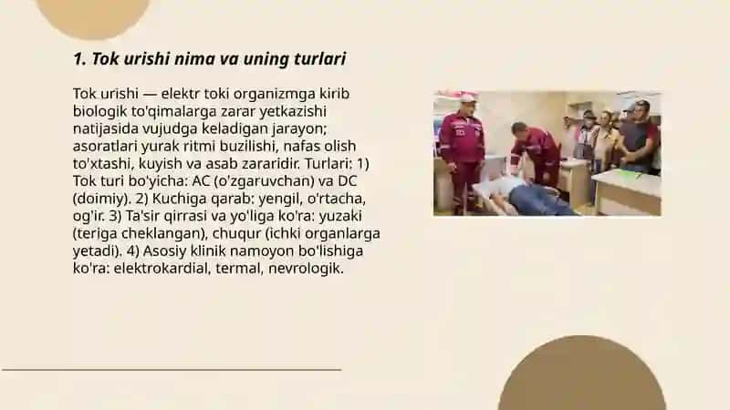 Tok urganda birinchi yordam koʻrsatish 3