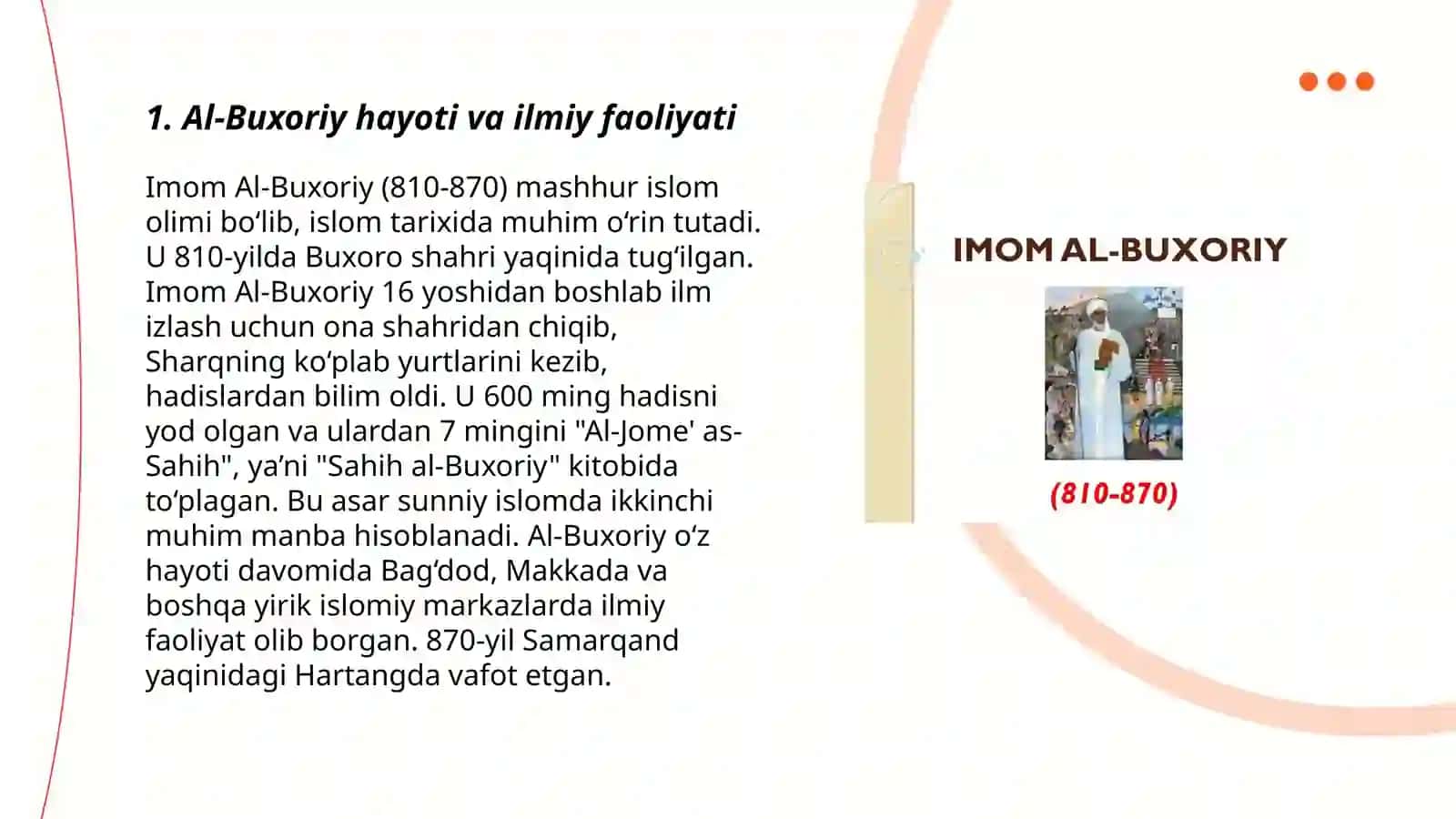 Abu Abdulloh Ibn Ismoil al-Buxoriyning "Al-adab al-mufrat" kitobi haqida 3