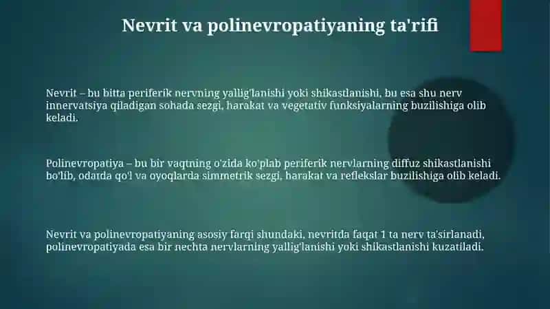 nevritlar va polinevropatiya 3