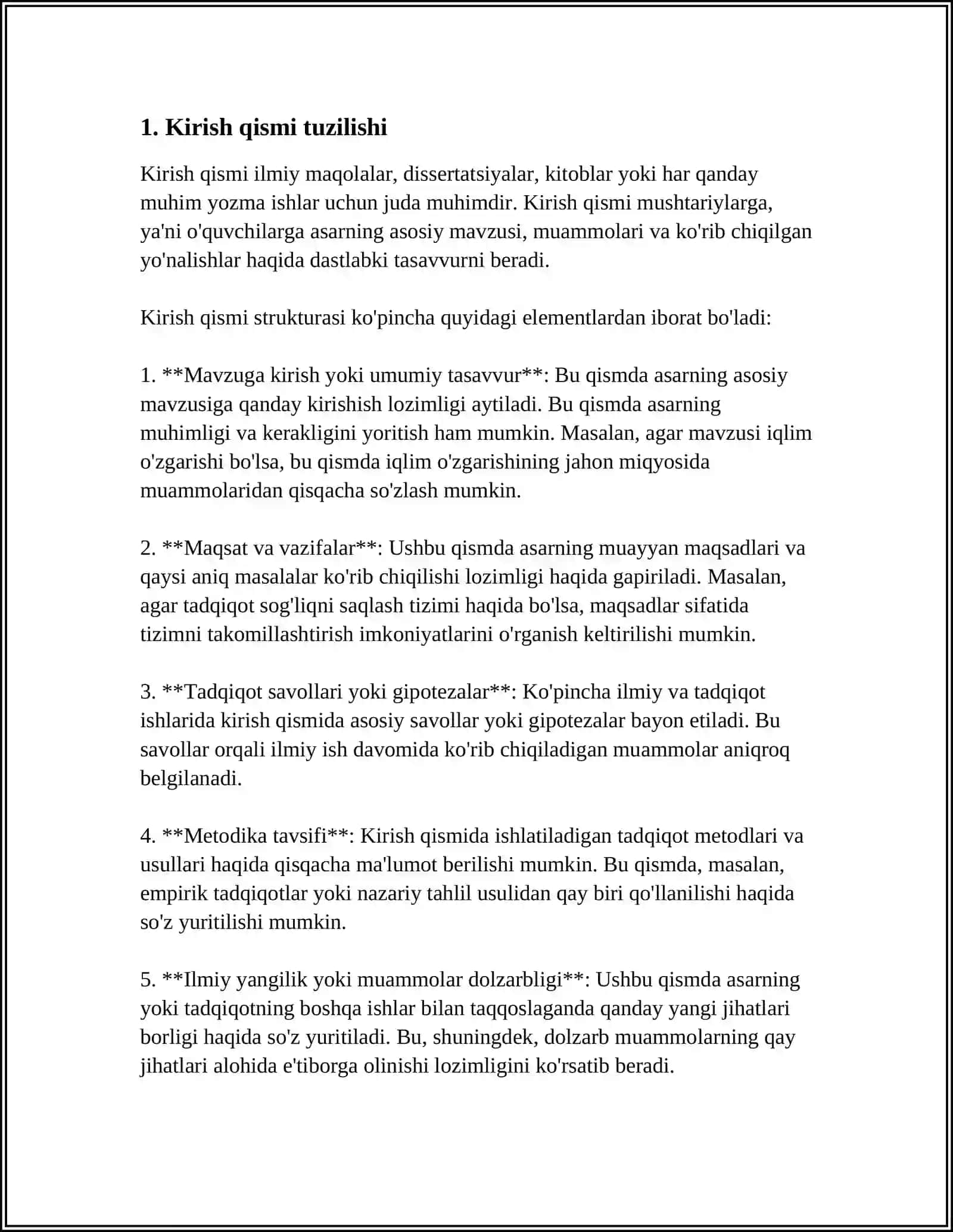 MAQOLANING STRUKTURAVIY ELEMENTLARI VA ULARNI YOZISH XUSUSIYATLARI OʻRGANISH 3