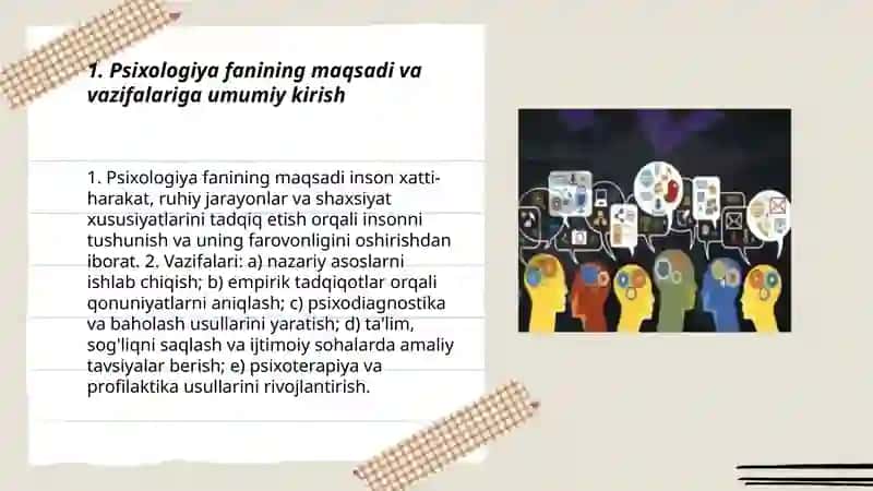 Psixologiya fanining maqsad va vazifalari 3