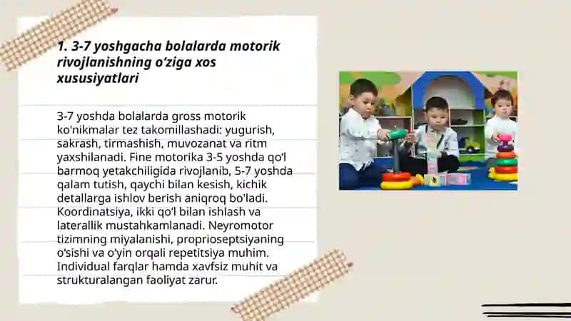 3-7 yoshgacha bulgan bolalarning rivojlanishining uzigaxos xususiyatlari 3