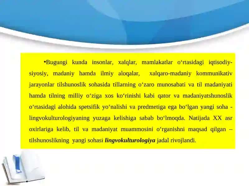 O‘zbek tilida lingvokulturologik yo‘nalish 3