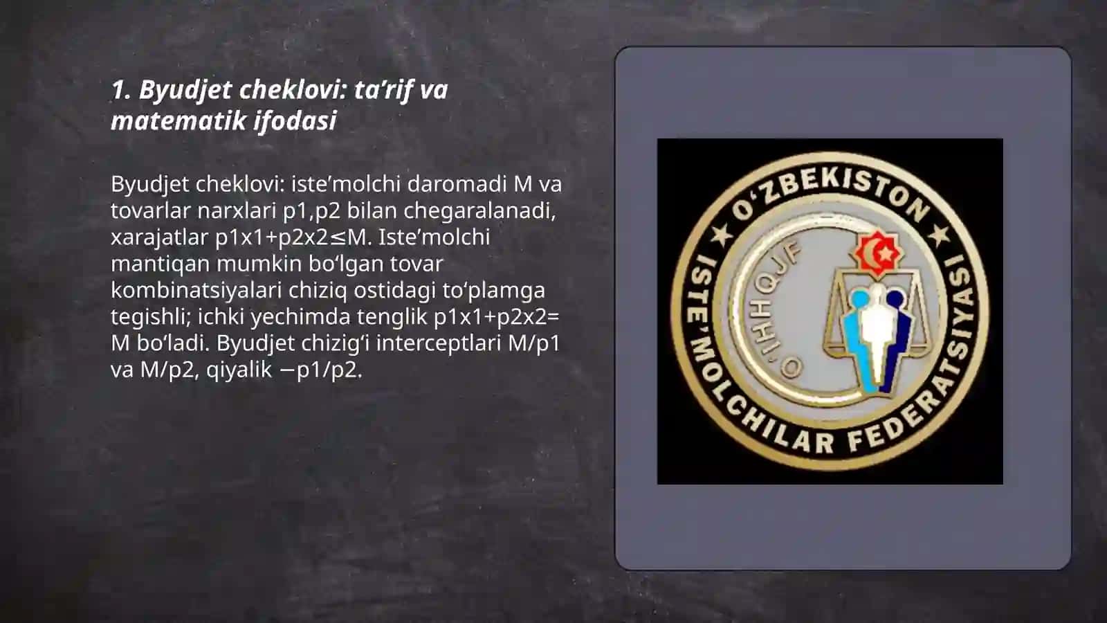 Byudjet cheklovi: ta’rif va matematik ifodasi 3
