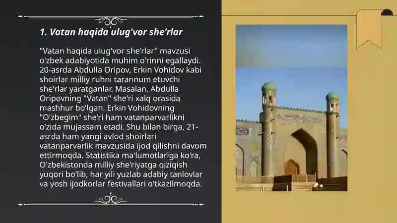 Vatan haqida ulug'vor she'rlar 3