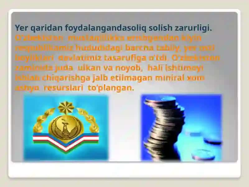Yerqaridan foydalanganlik uchun soliqni hisoblab chiqish va undirish mehanizmi 3