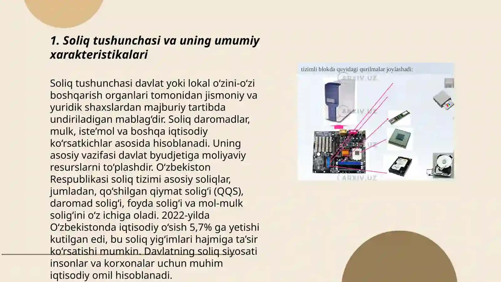SOLIQLAR VA SOLIQQA TORTISH MAQSADI VA VAZIFALARI OBYEKTI VA PREDMETI 3