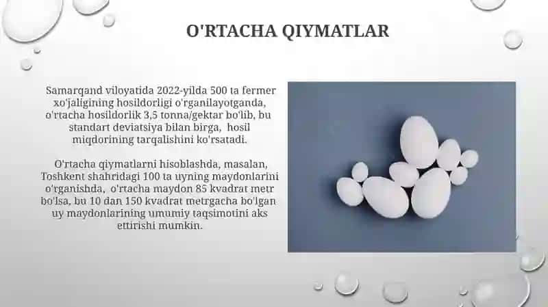 Statistik jamlash va guruhlash 3