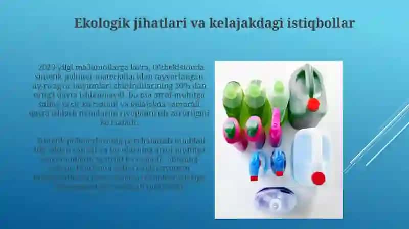 Sintetik polimer materiallardan tayyorlangan buyumlar va orov boģlash materiallari 3