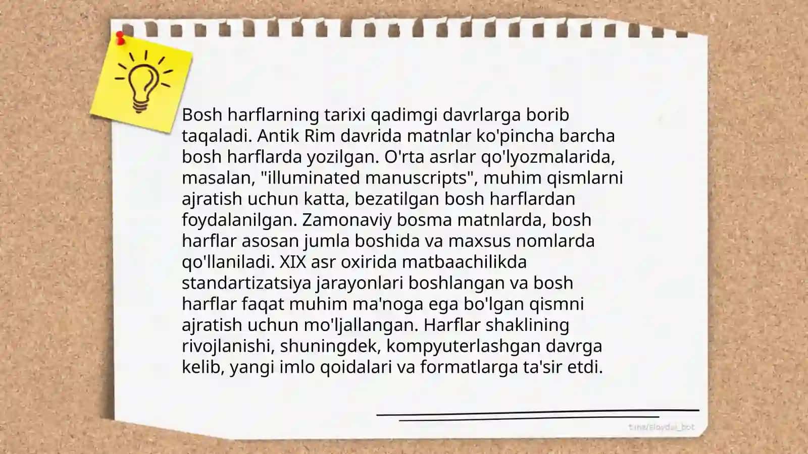 Bosh harflar uchun korgazmali qurollar tayyorlash 3