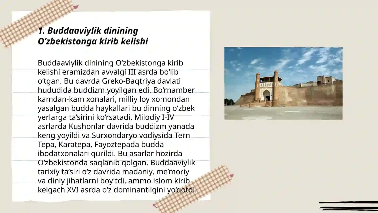 Buddaaviylik dinining O’zbekistondagi tarixiy ildizlari, Qaratepa, Sayeztepa va Dalvazayintepa 3