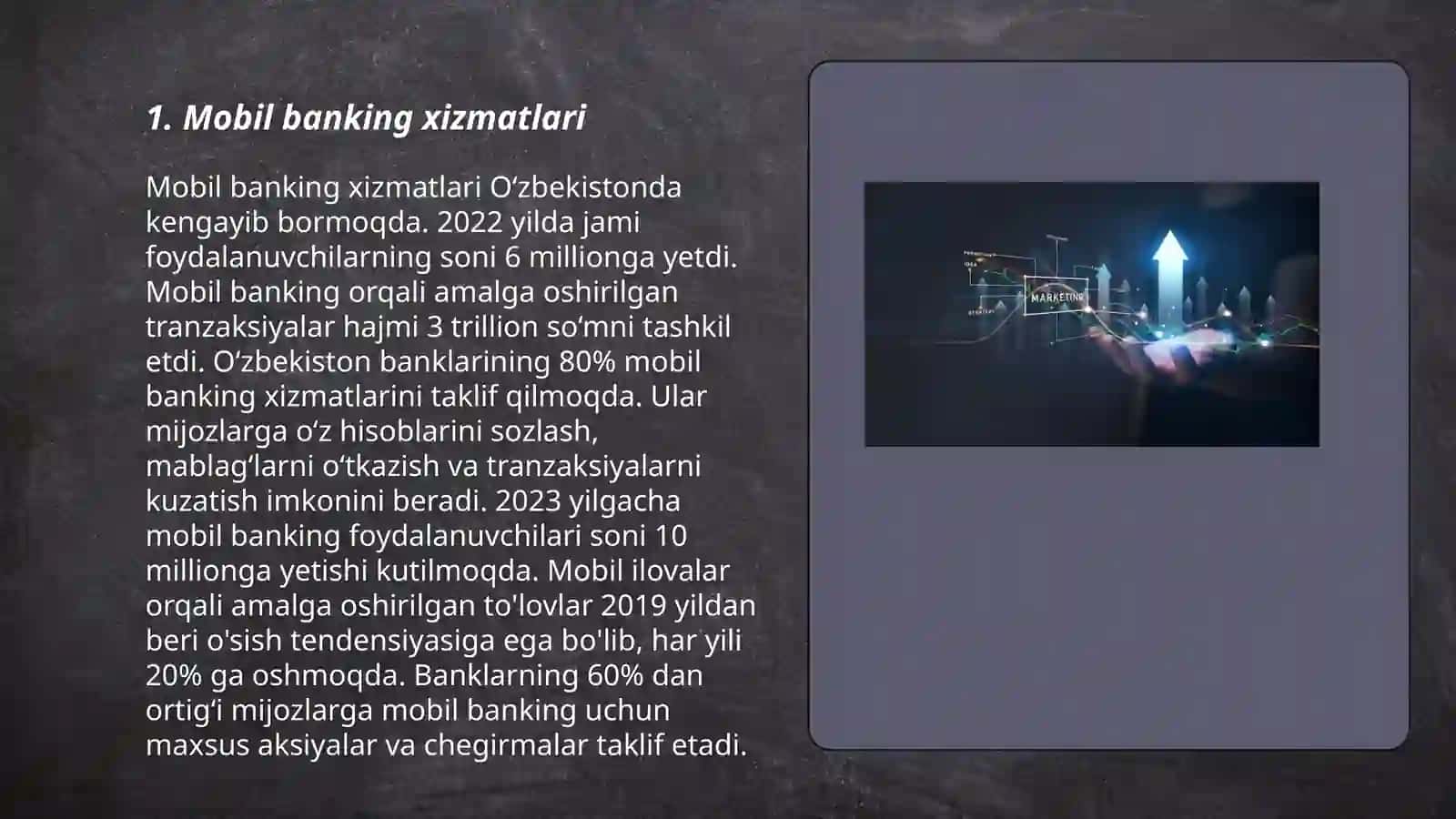 Elektron xizmatlar tasnifi. Avo bank tizimi 3