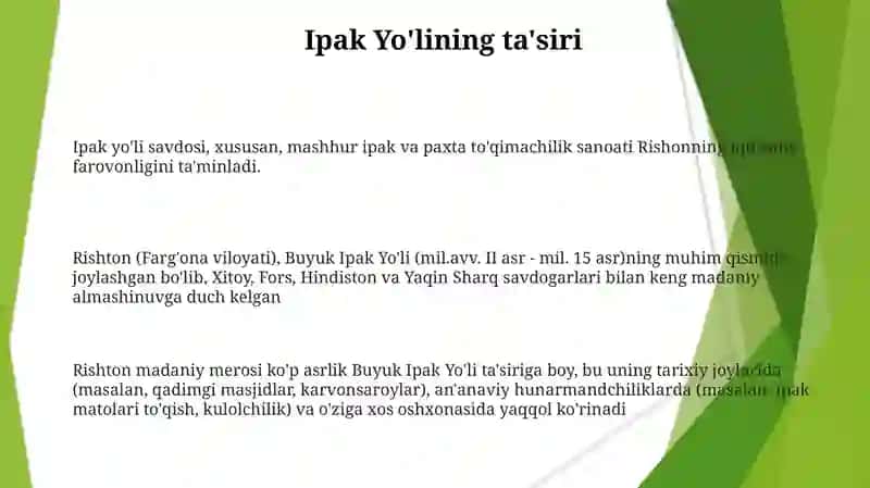 Fargʻona viloyati Rishton tumanining tarixi va madaniy merosi 3