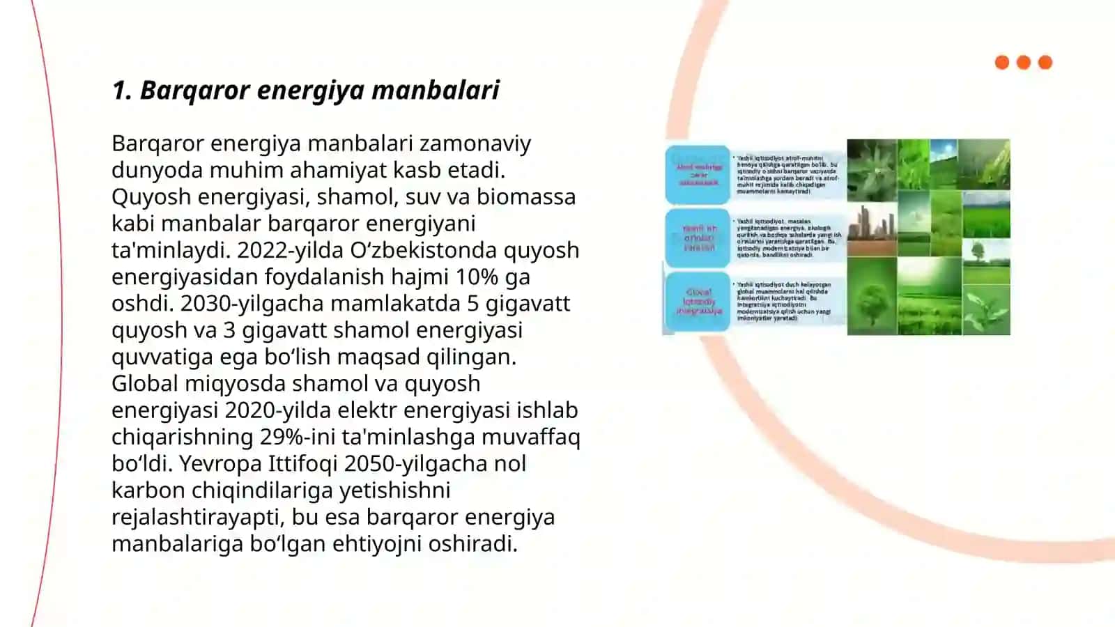 Barqaror energiya manbalari 3