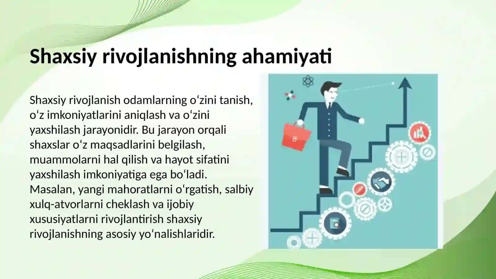 Professional va shaxsiy oʻzini oʻzi belgilash shakllanishida oʻz-oʻzini takomillashtirish. 3