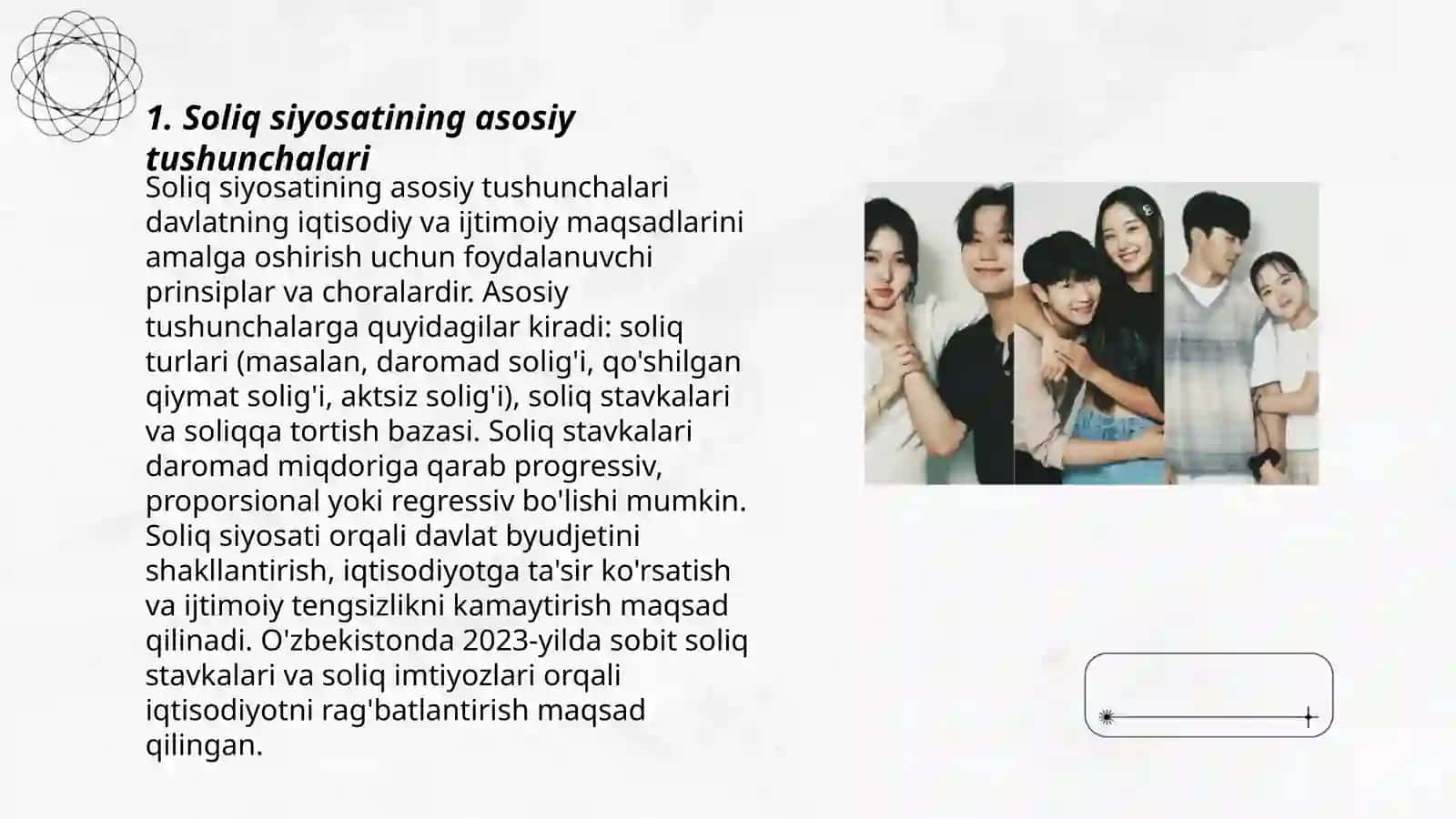 Soliq siyosati yo'nalishlari va soliq tizimiga kirish 3