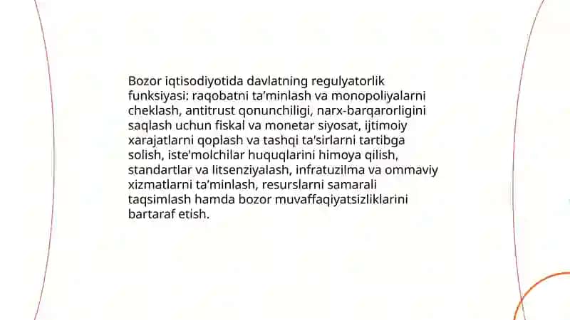 Bozor iqtisodiyotida davlatni roli 3