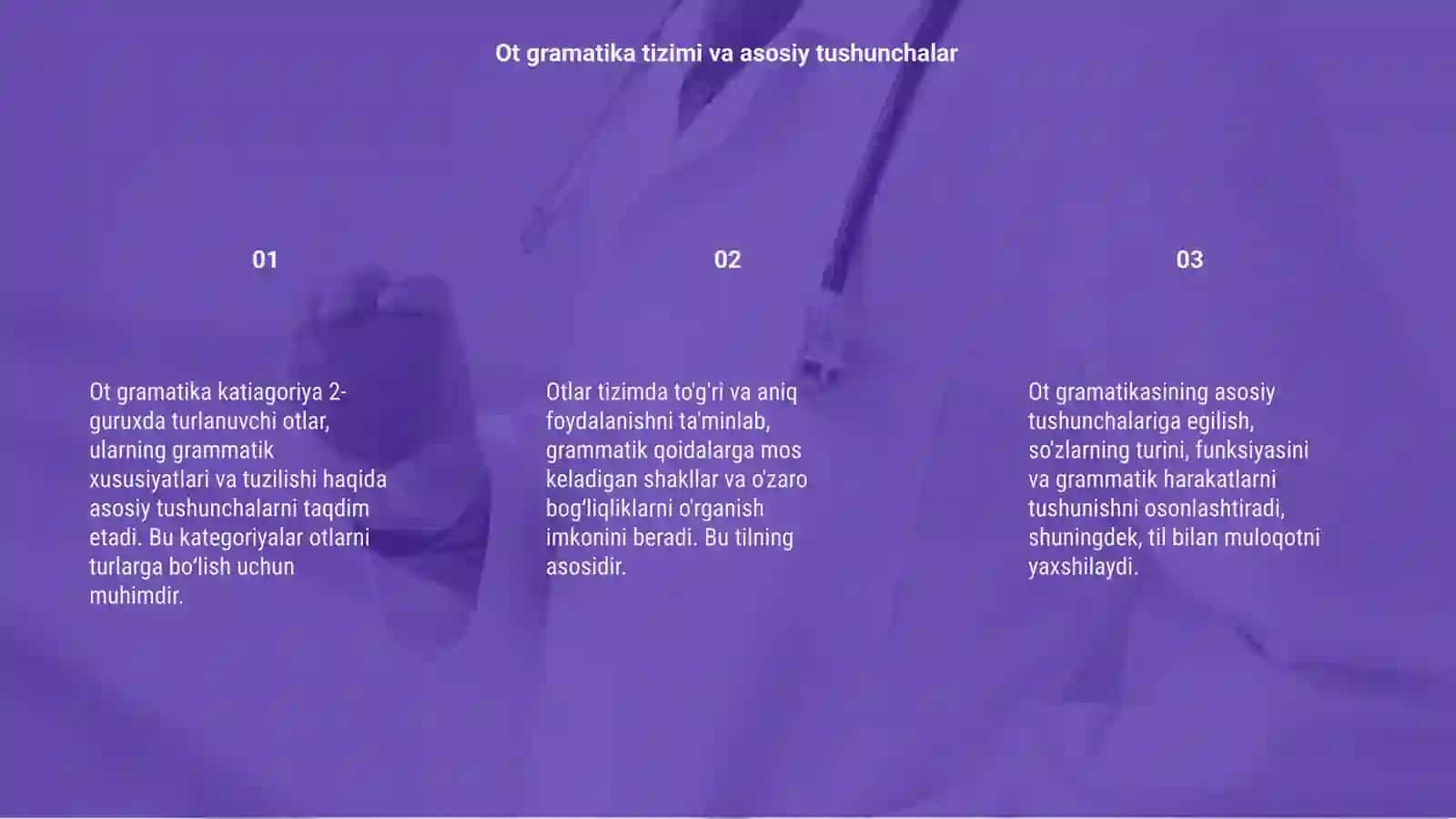 Ot gramatika katiagoriya 2-guruxda turlanuvchi otlar 3