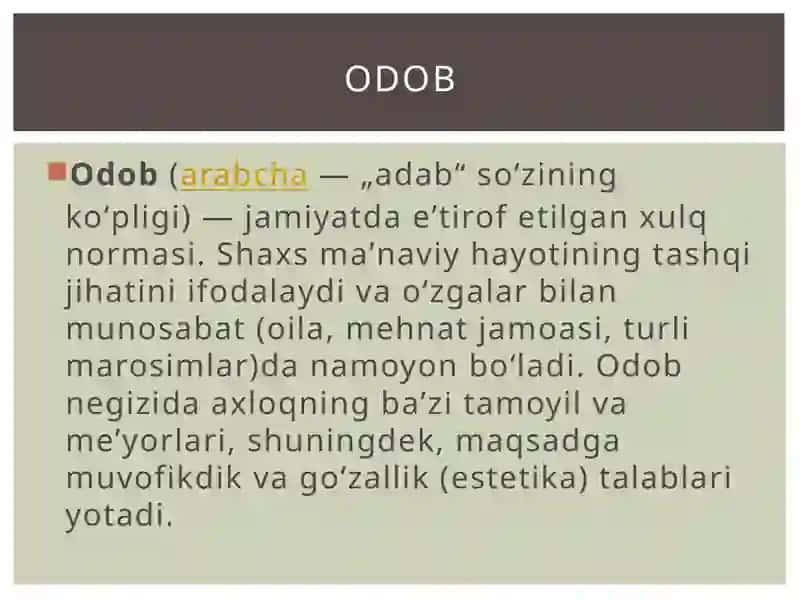 Odob-Axloq haqida 3