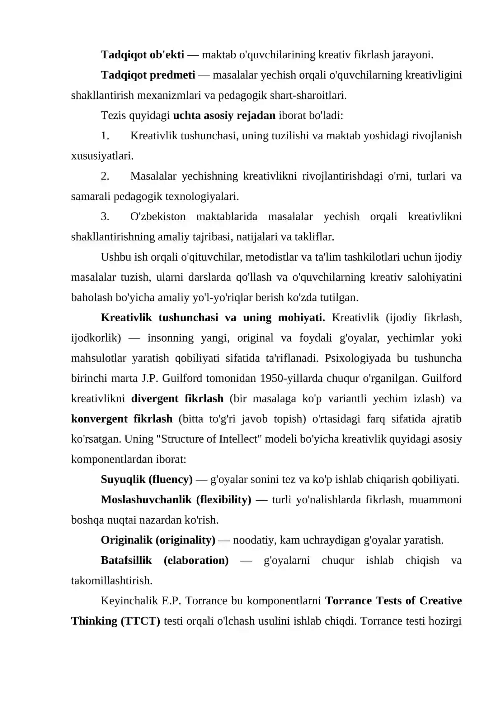 Maktab o'quvchilarining kreativligini masalalar yechish orqali shakillantirish 3