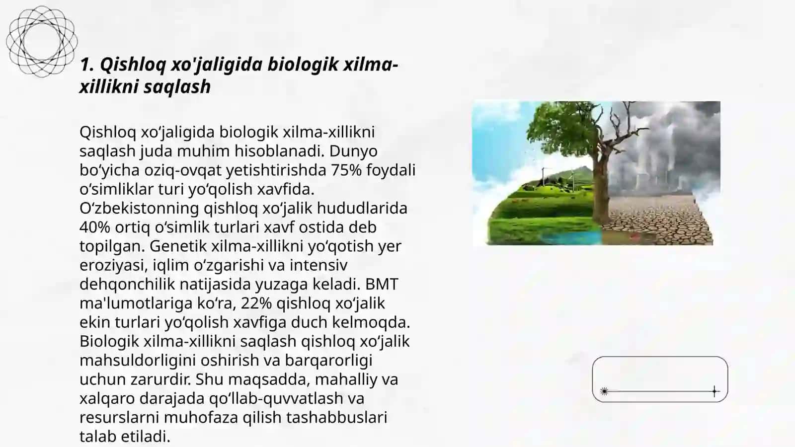 Qishloq xo'jaligida biologik xilma-xillikni saqlash 3