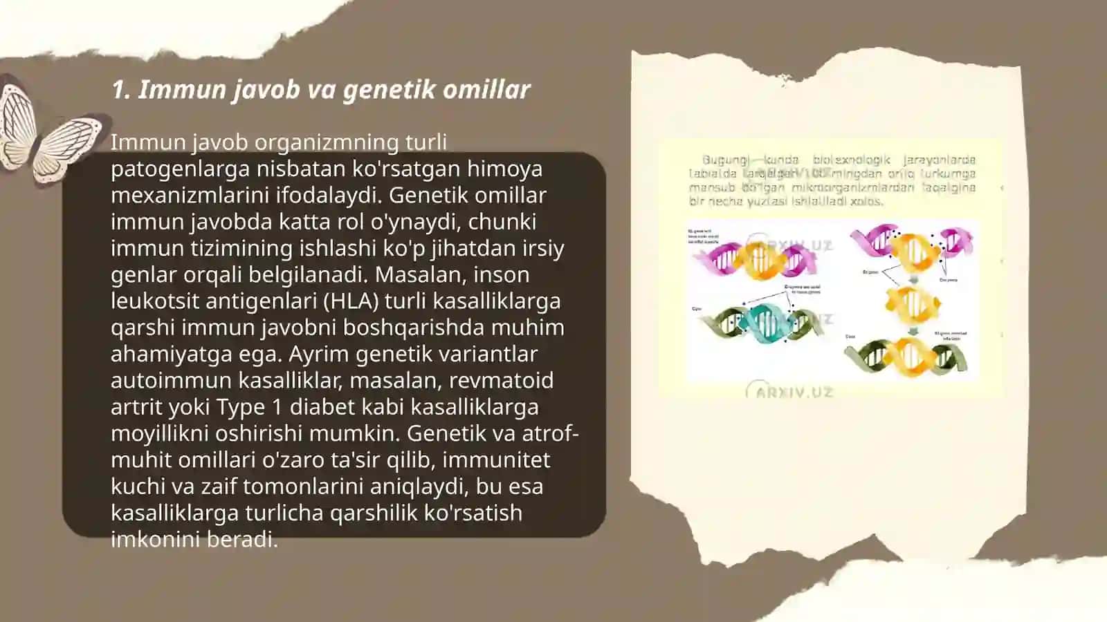 Immun javobning genetik nazorati 3