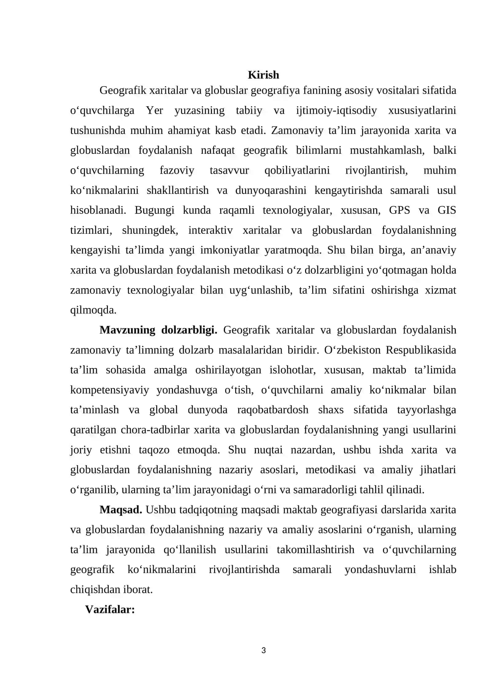 Geografiya va Tabiiy fan o’itish metodikasi 3