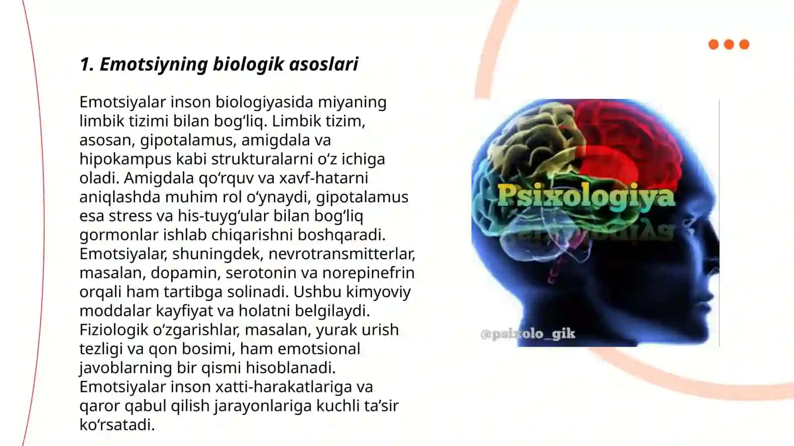 Emosiya psixologiyasining nazariy yondashivlari 3