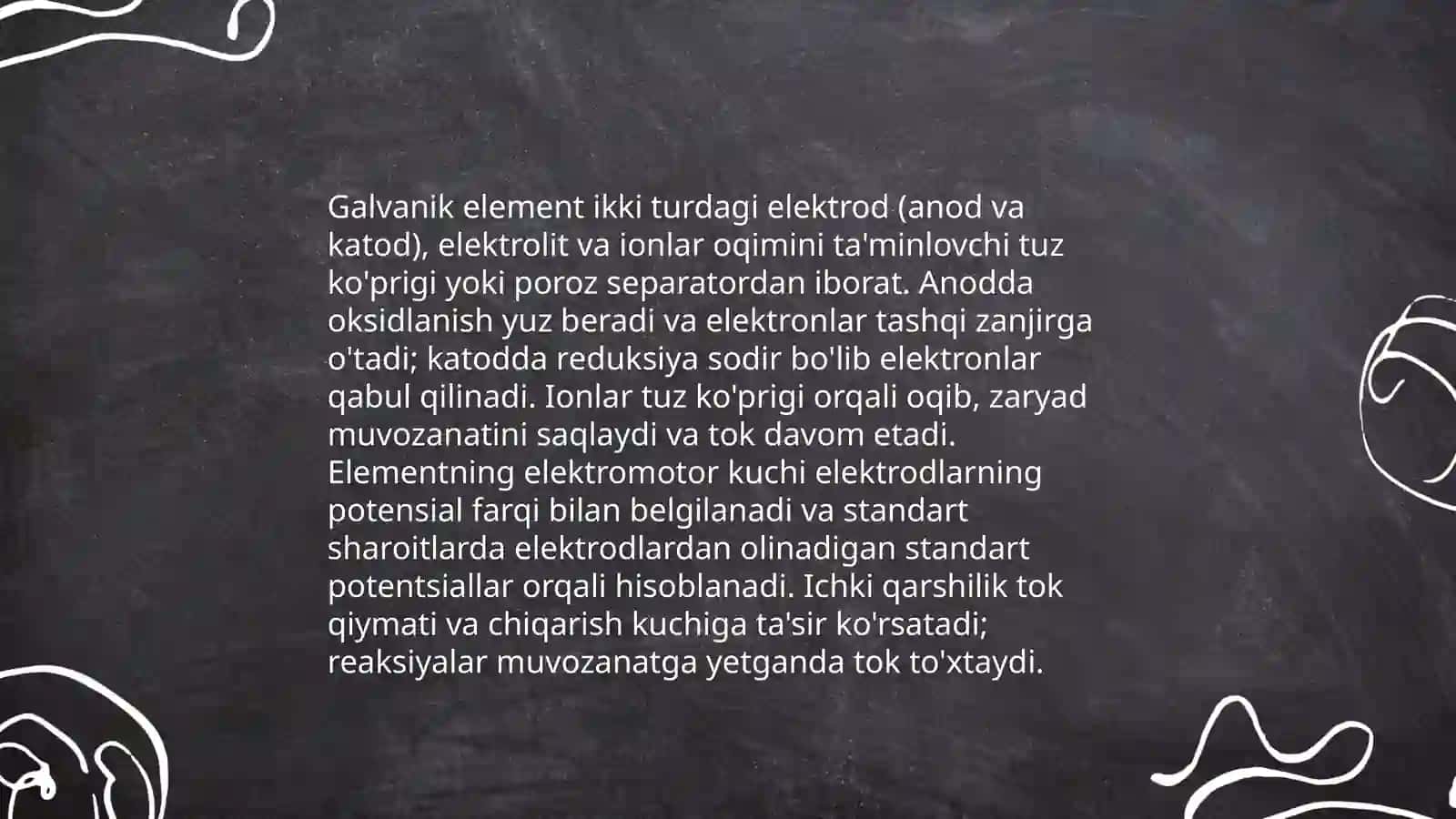 Galvanik elementlar. Akkumlyatorlar 3