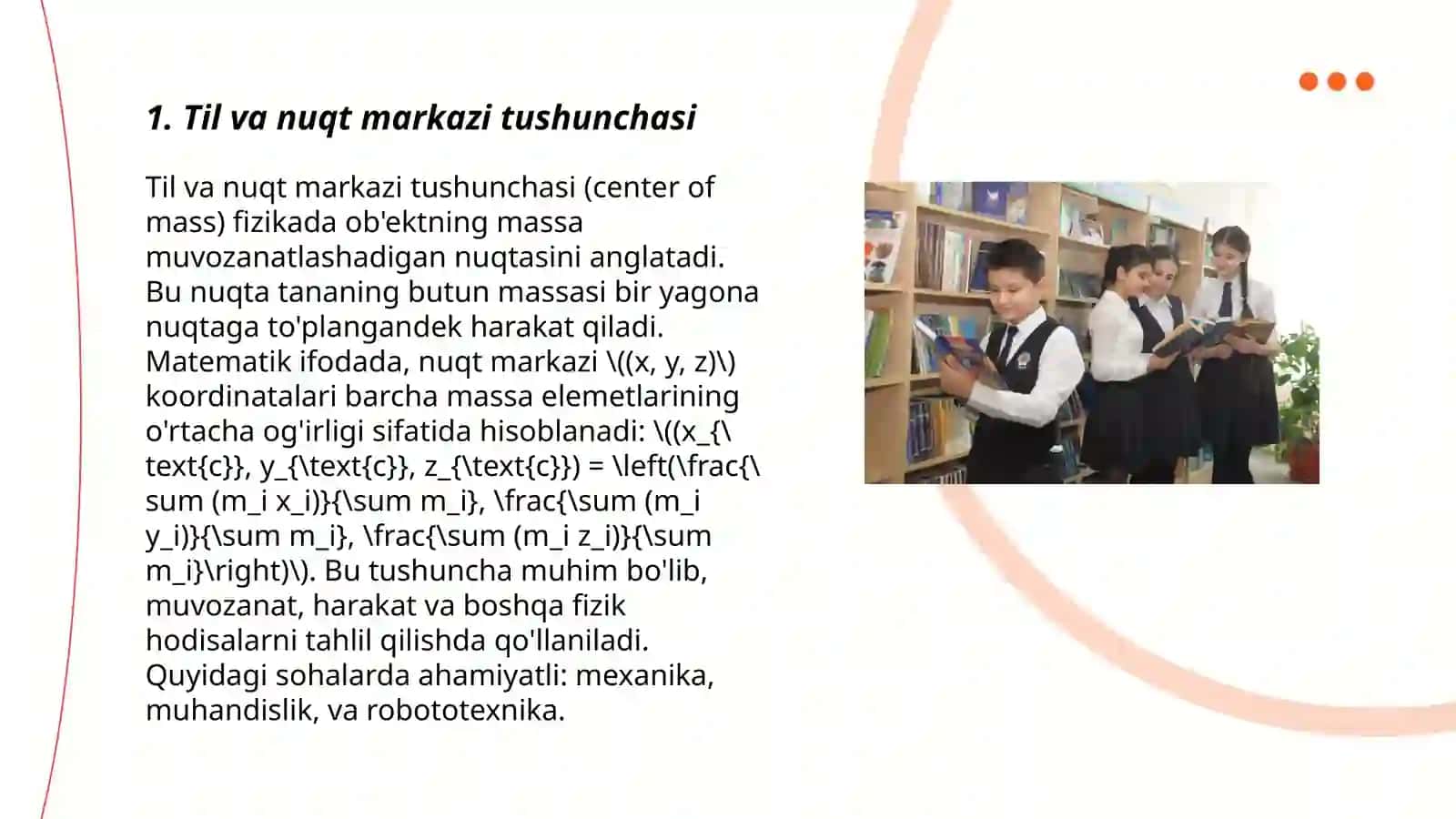 Til va nuqt markazi va unda faoliyatlarni tashkil etish taqdimoti 3
