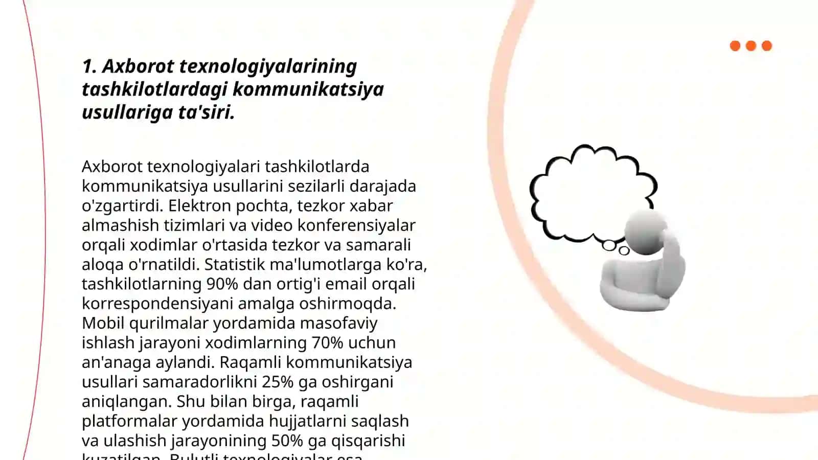 Axborot texnologiyasi (AT) ning tashkilotlar ish uslubiga taʼsiri. Mikroprotsessorli uy qurilmalari 3