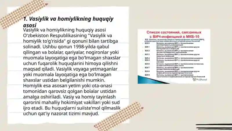 Vasiylik va homiylikning huquqiy asosi 3