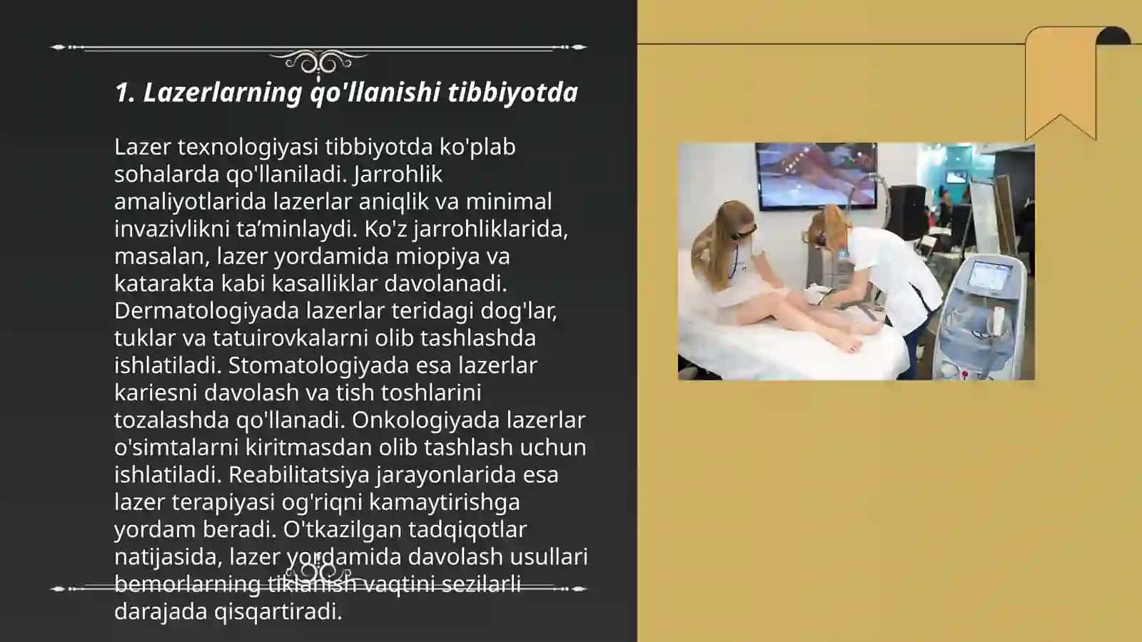 Lazerlarning qo'llanishi tibbiyotda 3