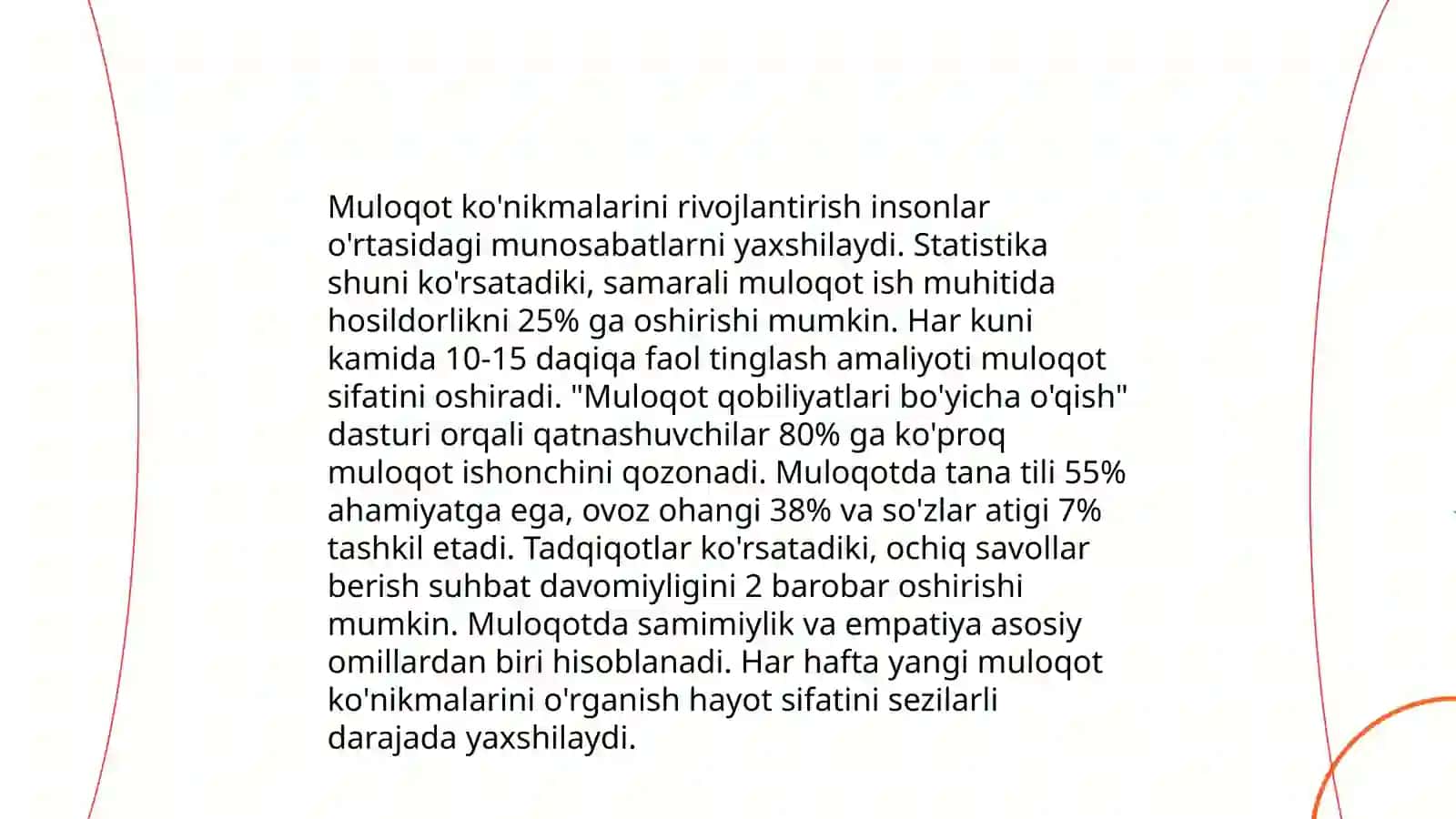 Muloqot ko'nikmalarini rivojlantirish 3
