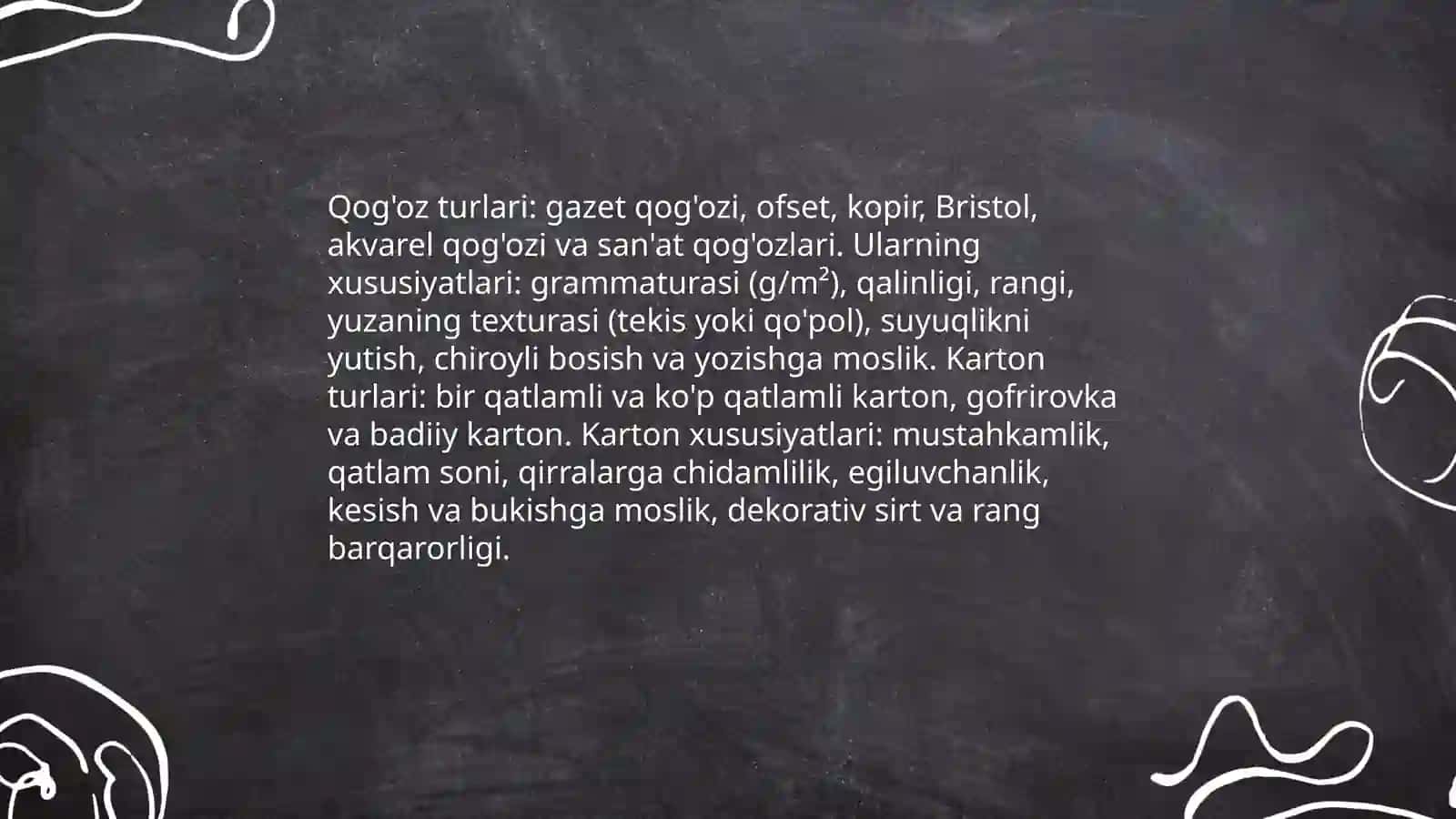 Qog'oz va karton bilan ishlash darslarining mazmuni 3