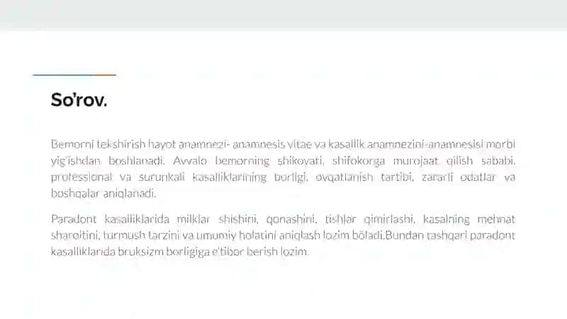 Paradontologiya og’iz bo’shlig’ini tekshirish 3