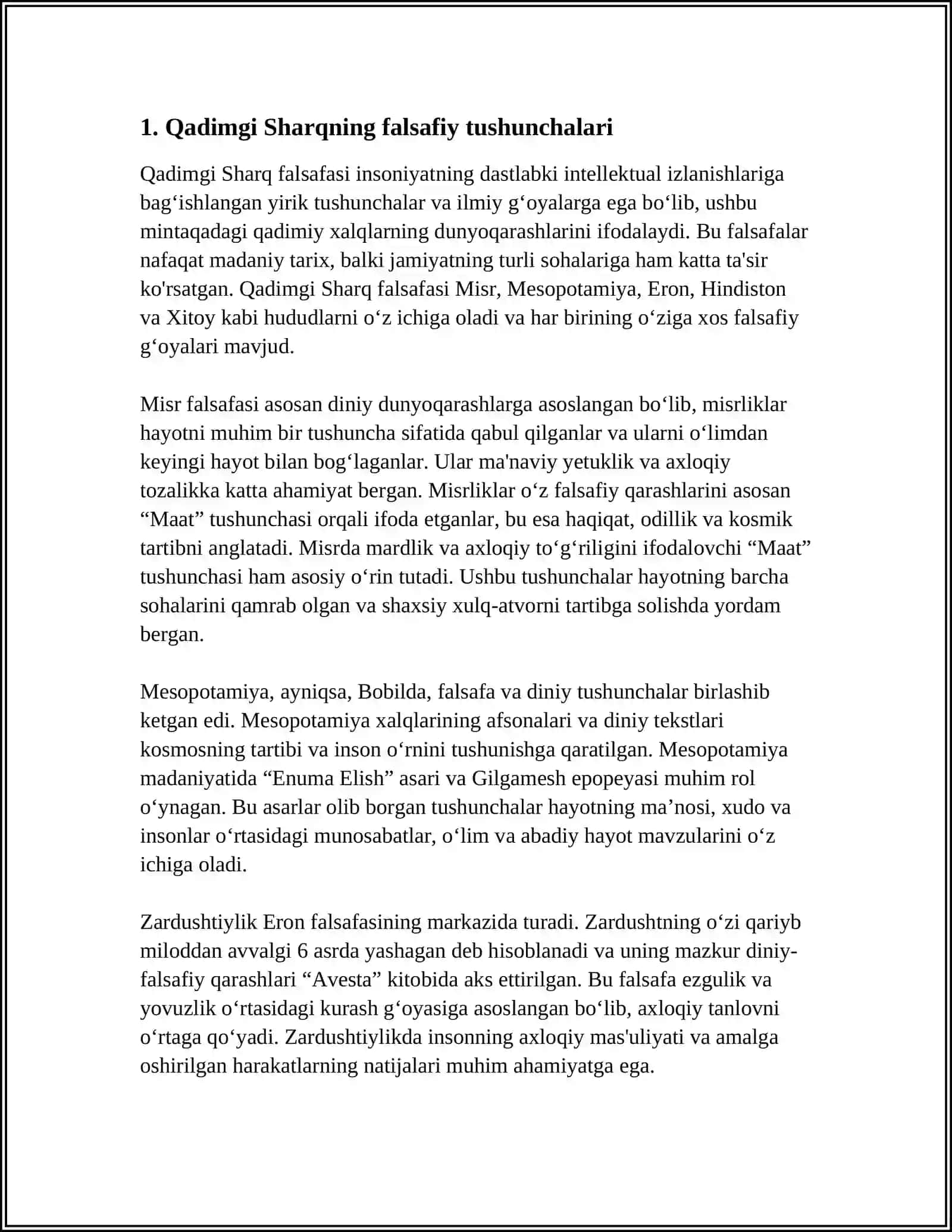 QADIMGI SHARQDA ASOTIRIY TASAVVURLAR VA FALSAFIY BILIMLARNING PAYDO BO'LISHI 3