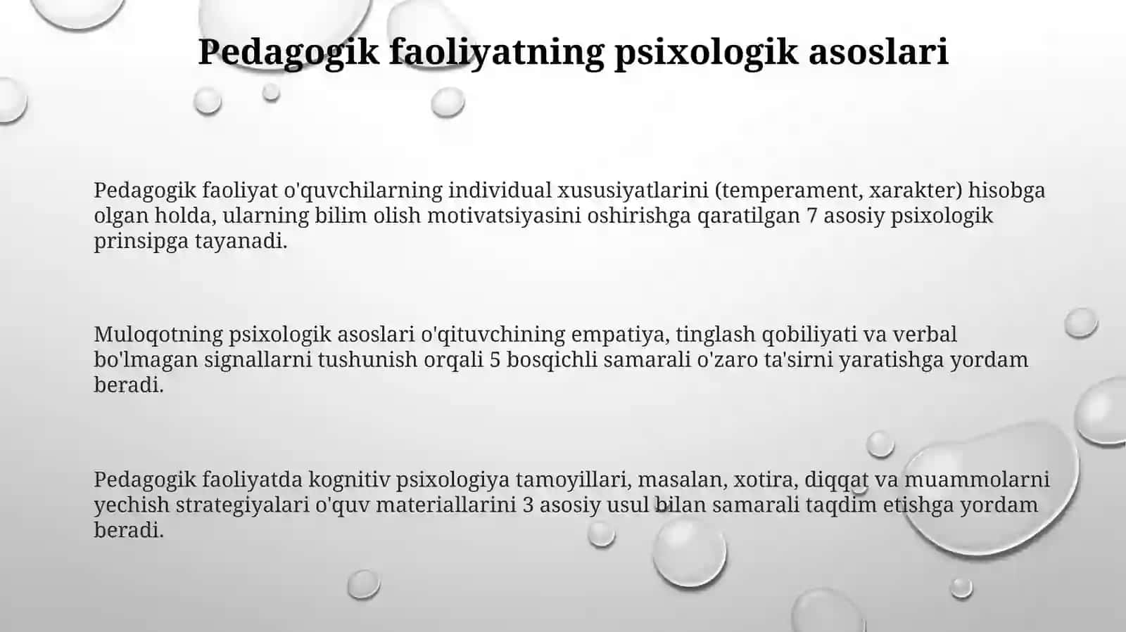 Pedagogik faoliyatning psixologik asoslari 3