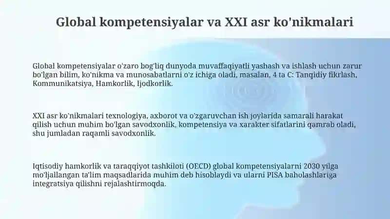 Global kompetensiyalar va XXI asr ko'nikmalari 3