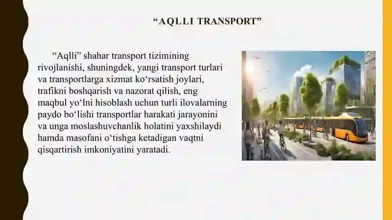 Shaharlarda aqlli transport tizimini rejalashtirish 3