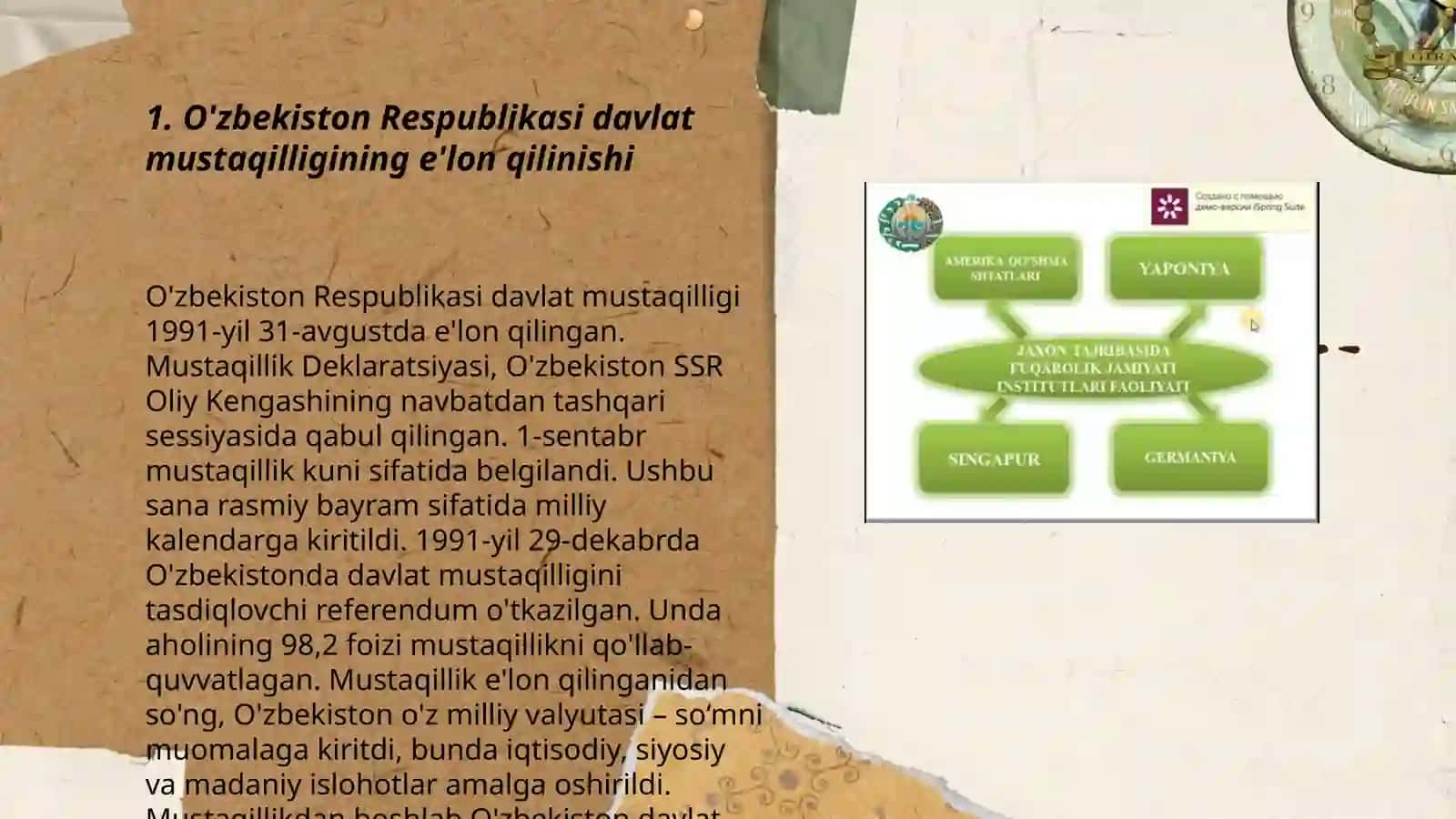 Mustaqil Oʻzbekiston Respublikasida yillarning nomlanishi va amalga oshirilgan islohotlar 3