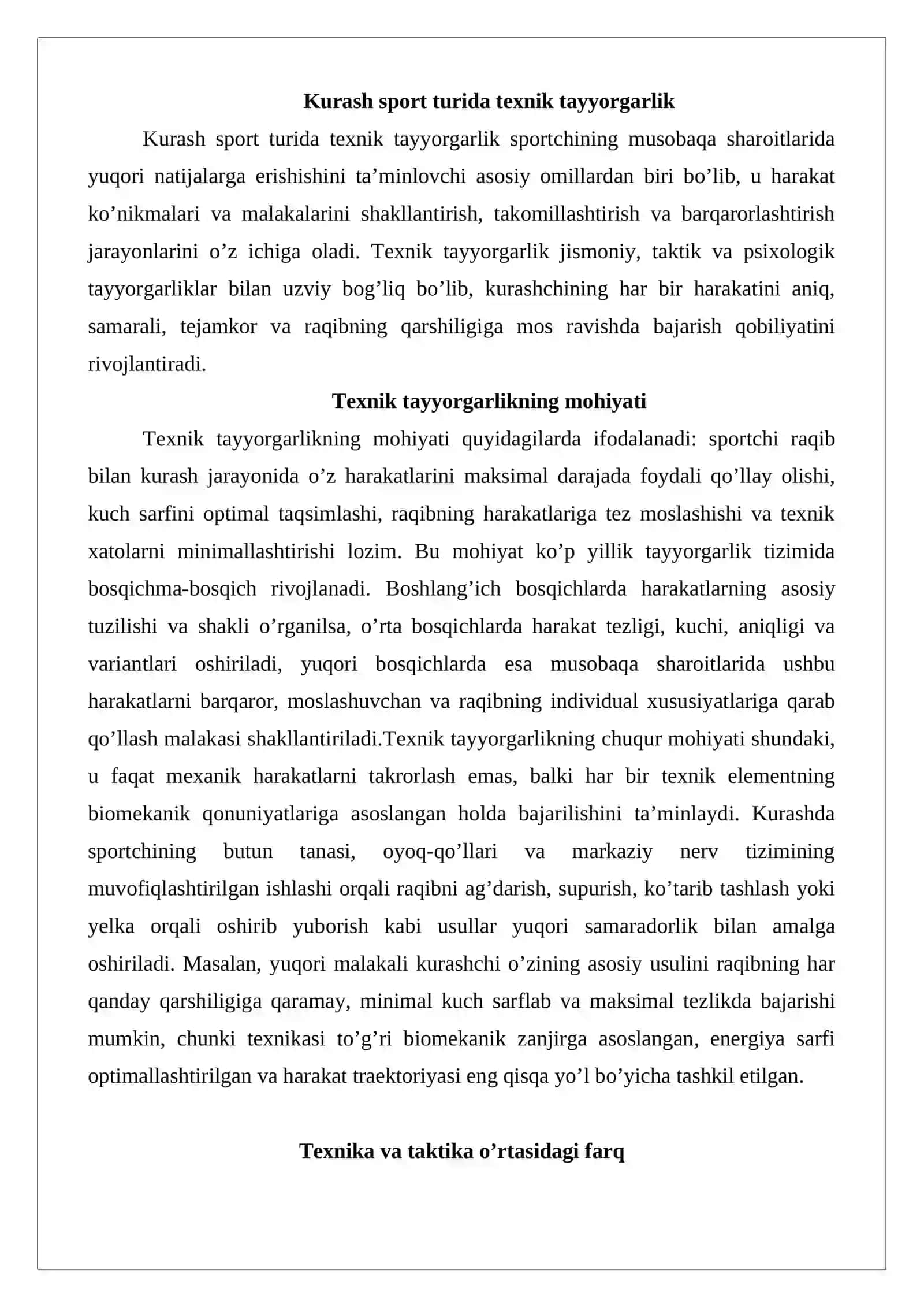 Kurashda Texnik Tayyorgarlik 3