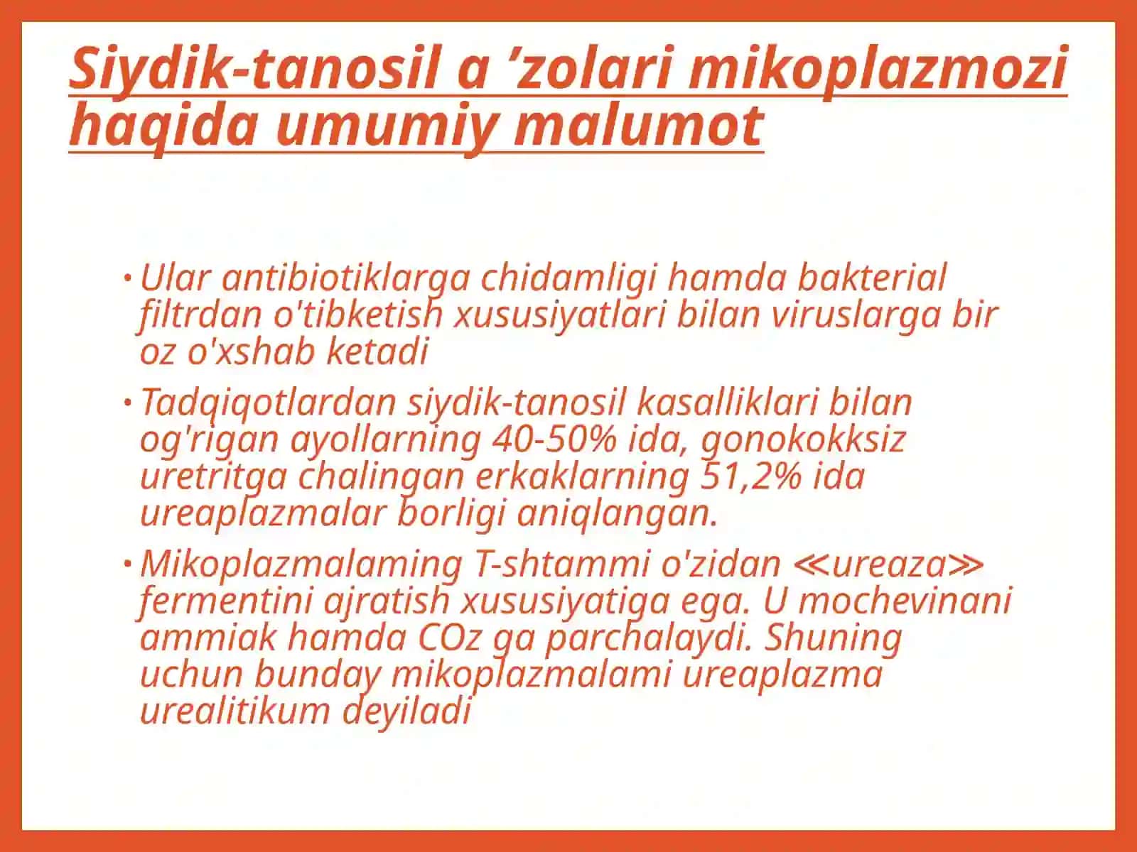 Siydiktanosil a’zolarining nospetsifik infeksion qo’zg’atuvchilari 3
