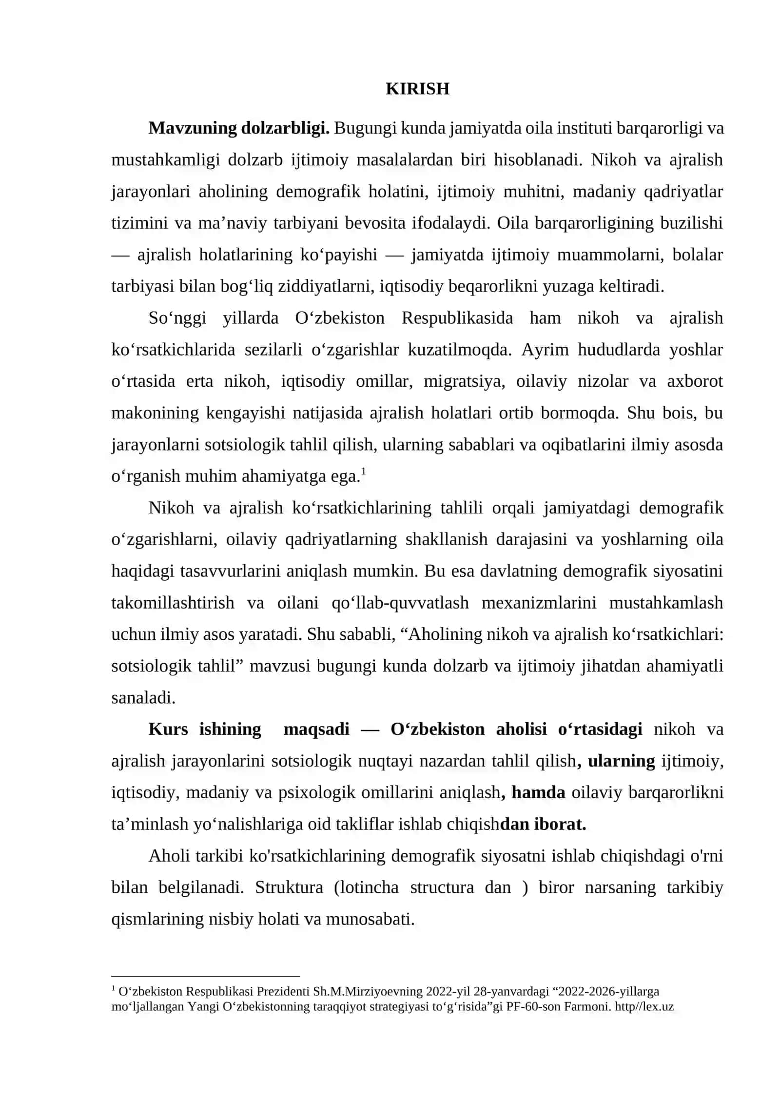 AHOLINING NIKOH VA AJRALISH KO‘RSATKICHLARI: SOTSIOLOGIK TAHLIL 3