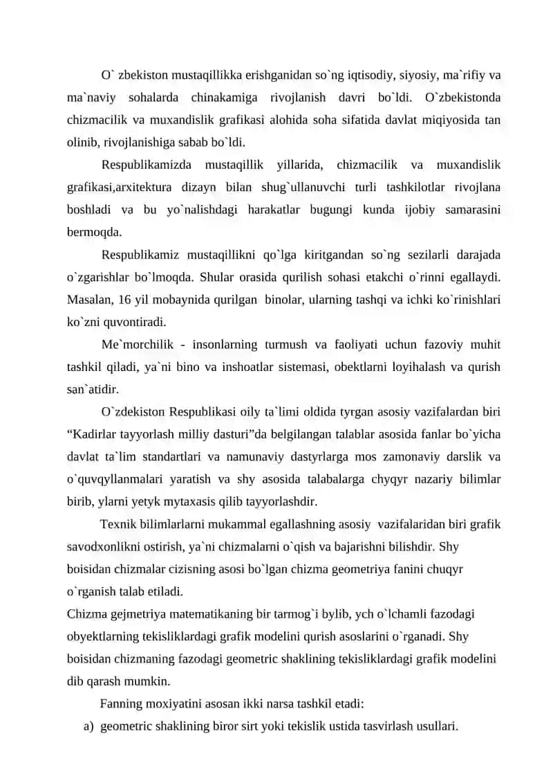 Perispektiv tasvir qurish qoidalarining rasim chizishdagi tadbig`i 3