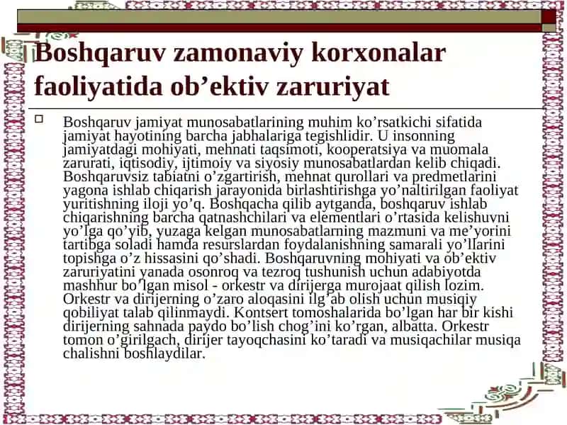 Korxona va tashkilotning ijtimoiy rivojlanishi - boshqaruvining asosi 3