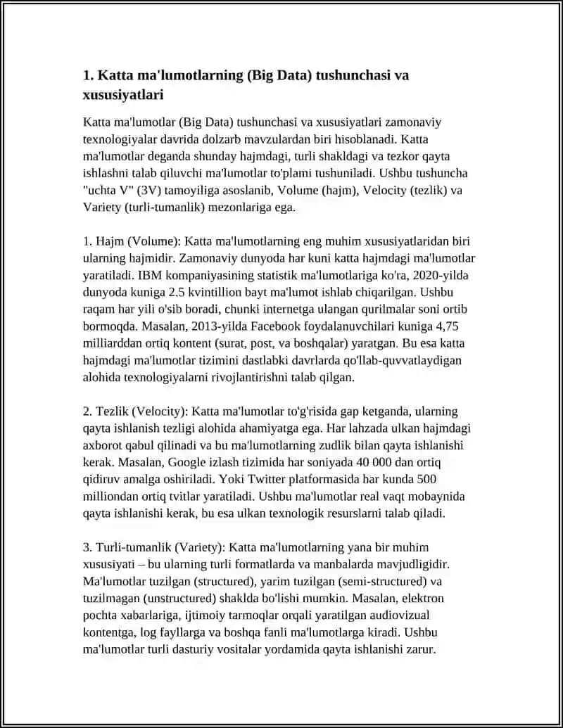 KATTA MA'LUMOTLARNI (BIG DATA) TAHLIL QILISH TEXNOLOGIYALARI 3