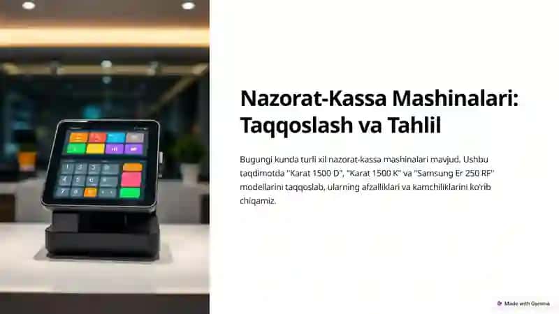 «Karat 1500 D », « Karat 1500 K »  va « Samsung Er 250 RF » markali nazorat-kassa  mashinalari. 3