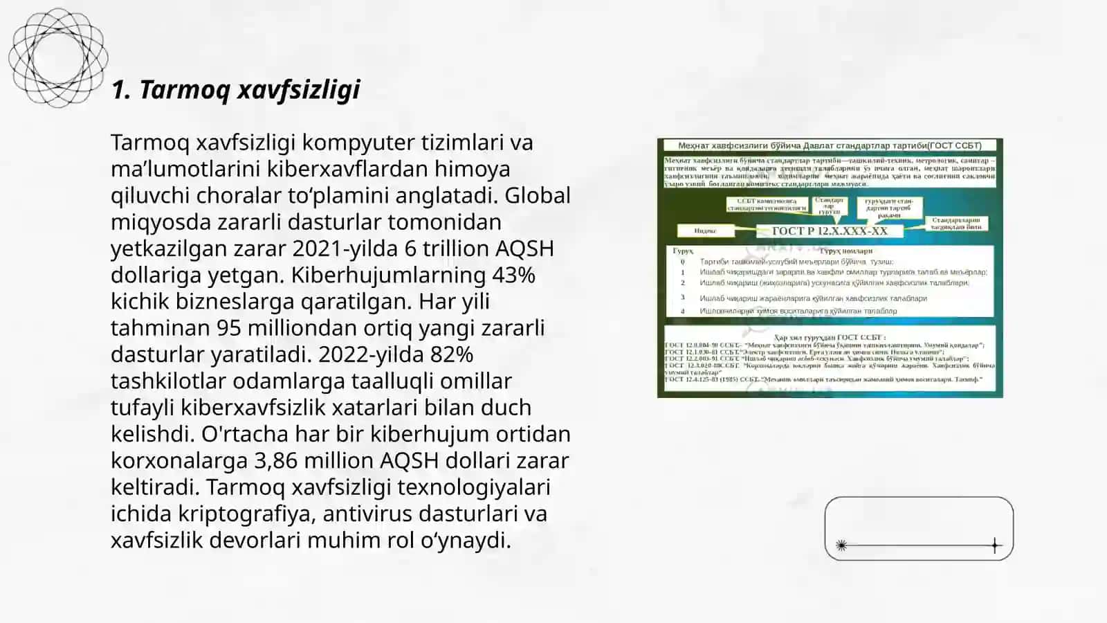 Xavfsizlik muammolari. Elektron xavfsizlik. Ma‘lumotlar xavfsizligi 3